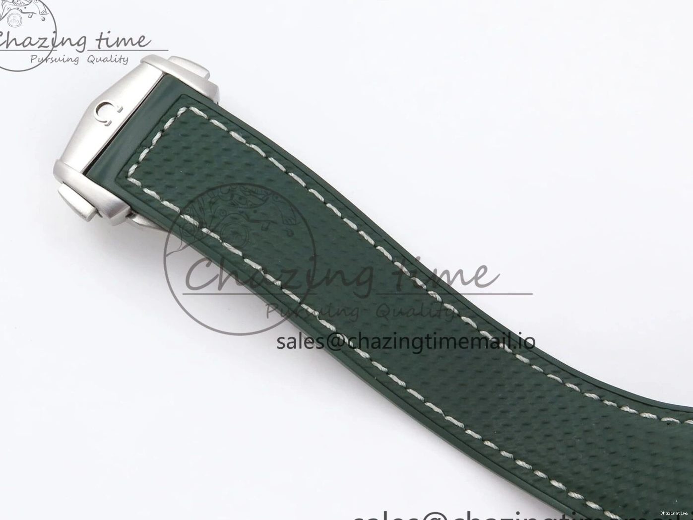 0513 Planet Ocean 43.5mm SS VSF 1:1 Best Edition Green Bezel White Dial on Green Rubber Strap A8900 Super Clone Unisex 7713